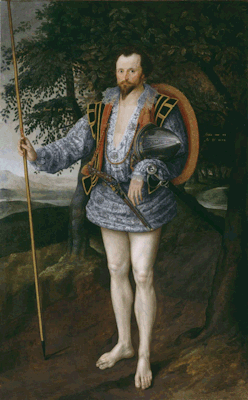 tatecollectives:  Happy Friday! Ok, it’s from the 1540s Room, not the 1840s Room at Tate Britain, but this dancing Portrait of Captain Thomas Lee makes us smile.  Thanks http://danielpardini.tumblr.com 
