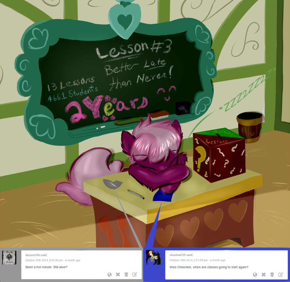 cheerilee-s-chalkboard:  *Zzz222z2zzZZZzz2* ~Mrzle-ppy Thhksgvghh~*zz2z* - Miss Cheerilee