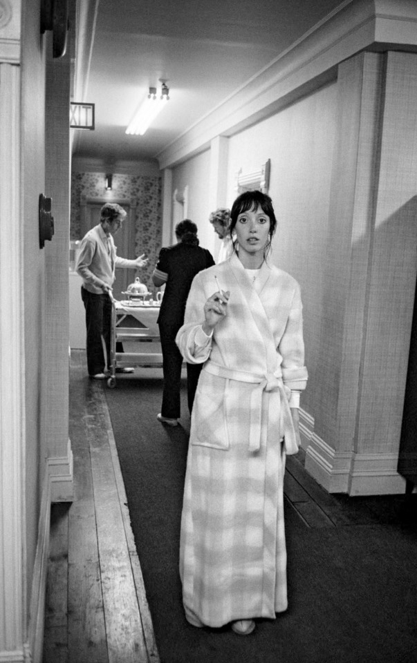 Shelley Duvall as Wendy Torrance behind the scenes of The Shining. Stanley Kubrick 1980