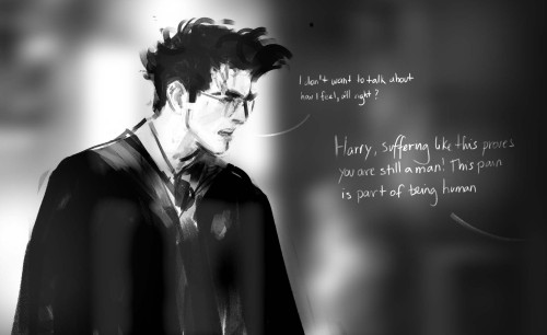 blvnk-art: after Sirius’ death.-(book scene)“I don’t want to talk about how I feel, all right?”“Harr