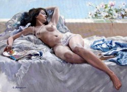 artbeautypaintings:  Sleeping girl - Stanislav Fomenok 