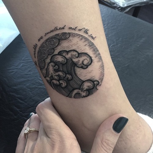 sashatattooing:  For @ankanegative 💙 #sashatattooing #linework #dotwork #tattoo #love  (в Sashatattooing)