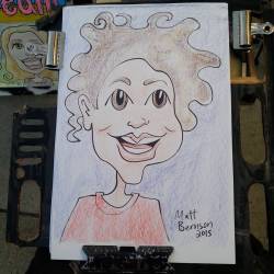 Drawing caricatures at Dairy Delight!  #mattbernson