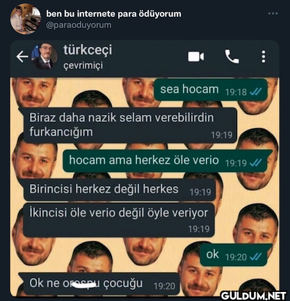 ben bu internete para...