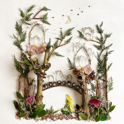 mymodernmet:Artist Bridget Beth Collins (aka Flora Forager) artistically arranges botanicals into wh