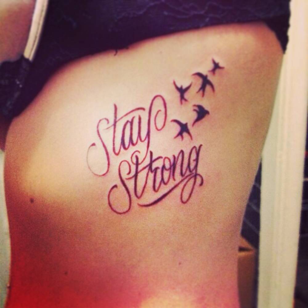 Tattoo uploaded by Dani Lovato  Stay strong Another Demi Lovato inspired  tattoo I used to be very depressed and a lot more and she gave me some  sort of strenght This