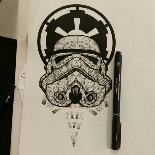 swirlysinatra:   Up for grabs one last time due to timewasters. swirlywanxsinatra@gmail.com #tattoo #blackandgrey #blackwork #blackworkers #dotwork #mandala #geometrictattoo #starwars #stormtrooper #brisbane #lordswirlytattoo 