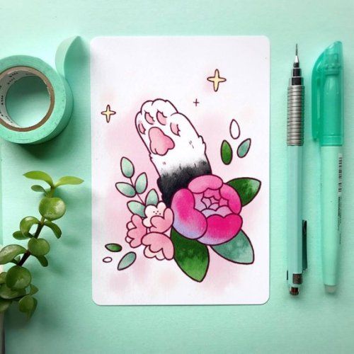 Kawaii Tattoo Flash Inspired Art Prints By missmichellecoffee 