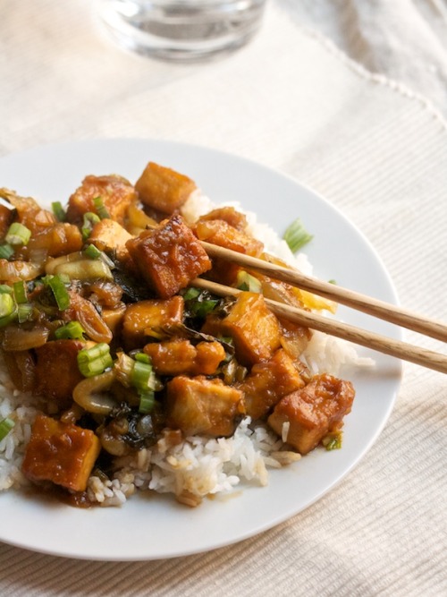 foodopia:  sweet and sour tofu with bok choy: recipe here