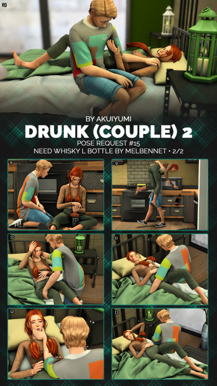 DRUNK (COUPLE) 2Pose request #15. 14 couple poses2 sequences: each has its own “all in one&rdq