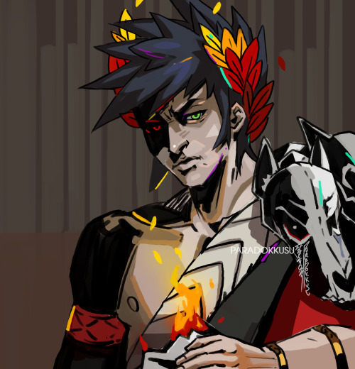 paradokkusuart: Note waiting for Zagreus when he gets home forbidden pizza boon