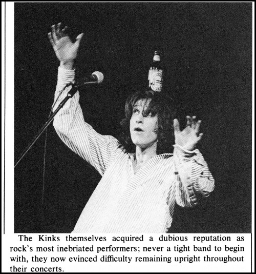 evidence of the Kinks’ inebriation