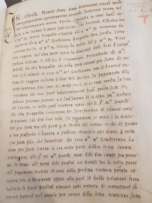 Ms. Codex 246 -  [Records of agreements between members of the Bragadin family, regarding property a