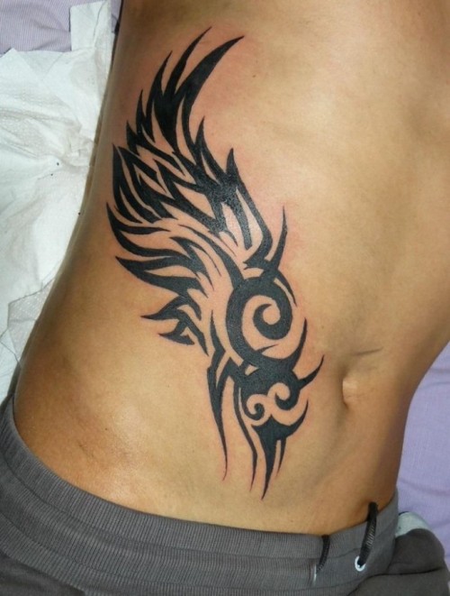 Black angel wings tattoo designs