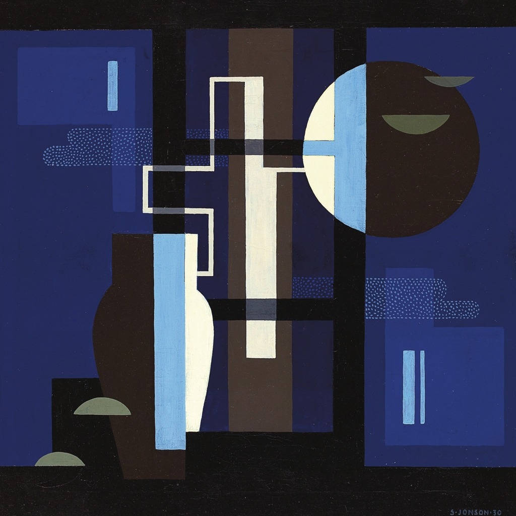 thunderstruck9:  Sven Jonson (Swedish, 1902-1981), Kors mot Blatt - Plankomposition