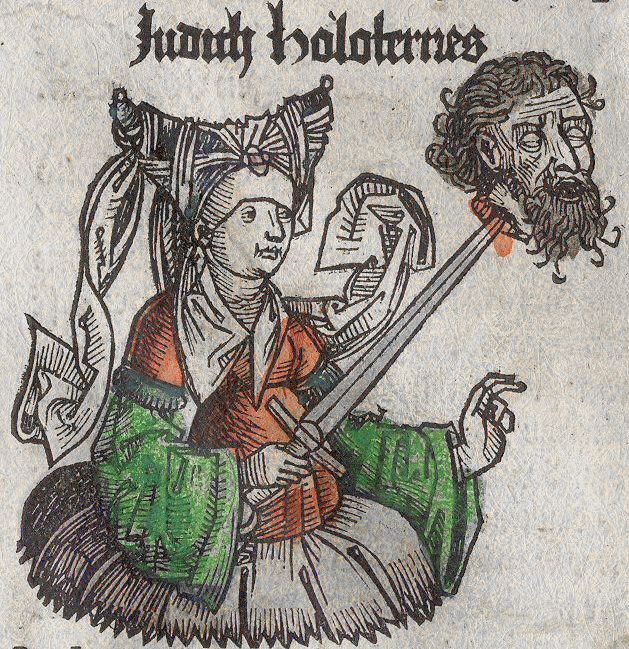 deathandmysticism:  Judith beheading Holofernes, Nuremberg Chronicles, 1493