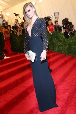    Cara Delevingne in Burberry at the Met