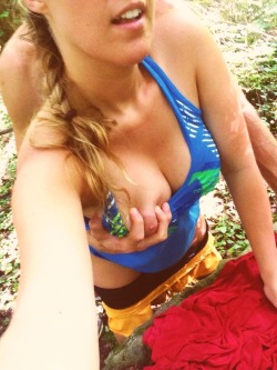 Hazeymadison:  Http://Hazeymadison.tumblr.com/  Being Sneaky And Naughty In The Woods