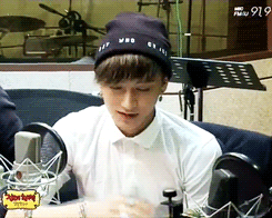byunbaekku-deactivated20140611:   zitao combing his hair back with his fingers in