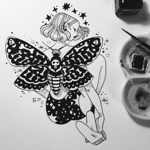 Inktober day 9 - MothHi everyone ! I just opened a Patreon page ! I have prepared some cool rewards 