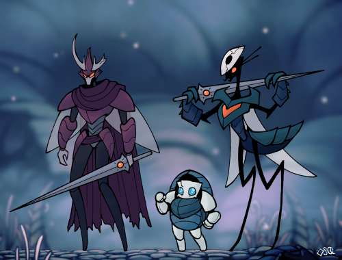 seaquestions:cyclonus, tailgate &amp; whirl in the style of hollow knight