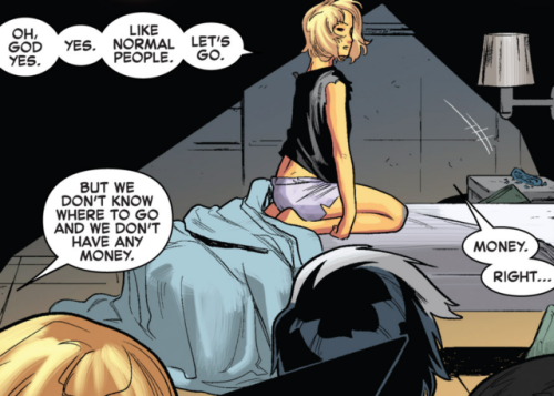 heroineimages:thesassyblacknerd:maxximoffed:We want to go shopping.Uncanny X-Men (2014) #15Emma Fros