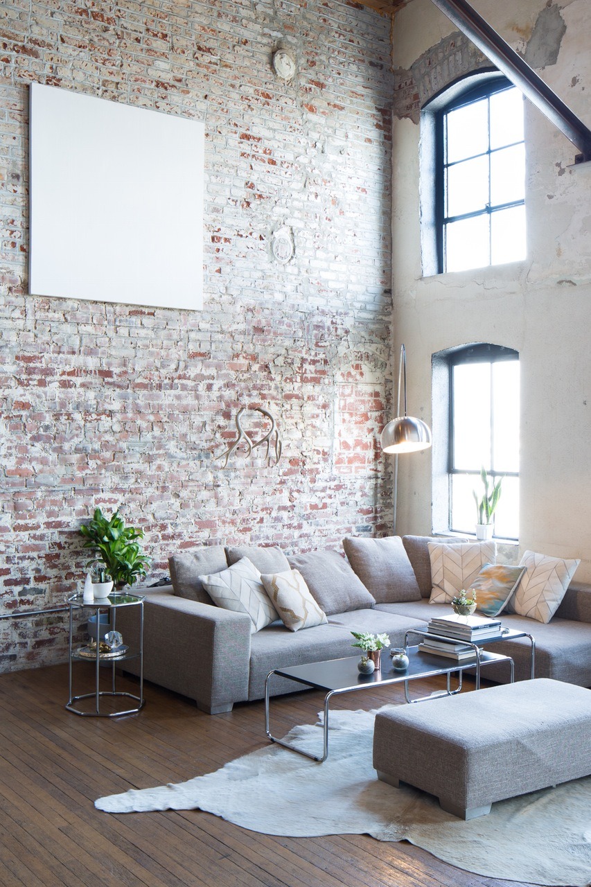 gravityhome:  Brick Loft in Los Angeles (you can also rent it on airbnb)   gravityhomeblog.com