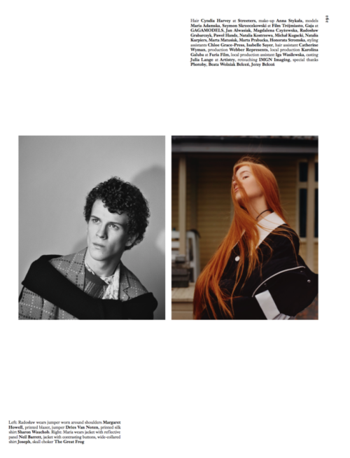 „BALTIC STATES” issue of Dazed Magazine, Spring 2018.
photography | Mark Peckmezian
styling |Agata Belcen
hair | Cyndia Harvey at Streeters
make-up | Anna Stykała
styling assistants |Chloe Grace-Press, Isabelle Sayer,
hair assistant | Catherine...