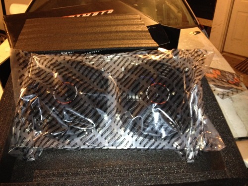 So Mishimoto had a slight mix up and sent me the fan shrouds for their radiator instead of the actua