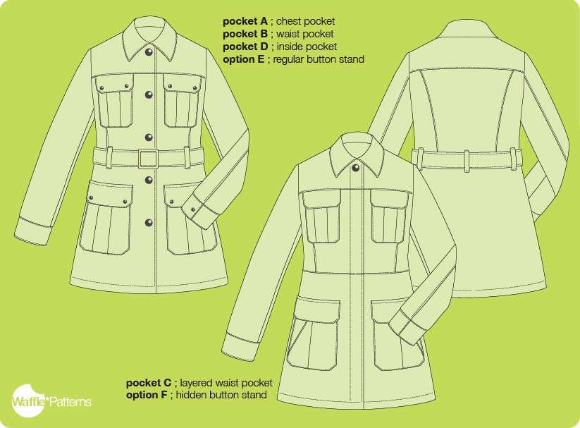 ソーイングパターン Waffle Patterns 洋裁型紙 裏地付きベンツの縫い方 Tosti Jacket Sewalong ソーイングパターン Waffle Patterns 洋裁型紙 裏地付きベンツの縫い方 Tosti Jacket Sewalong