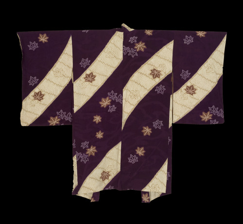 A sophisticated woman&rsquo;s silk haori (jacket( featuring shibori-technique bamboo stalks and 