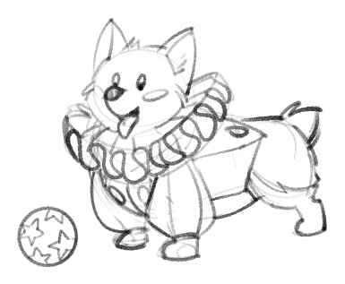 naughtyjester:  Clown corgi.