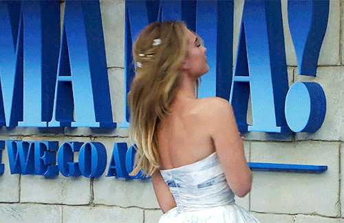 mikaeled:Lily James at the London premiere of Mamma Mia! Here We Go Again