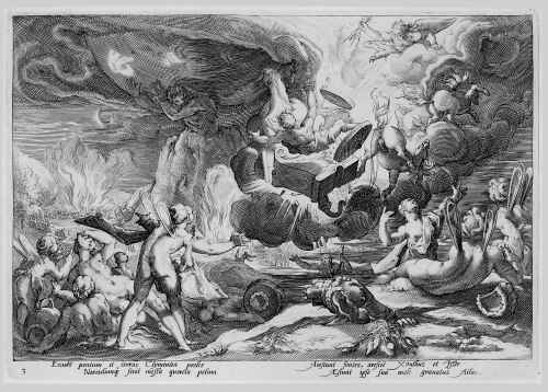 Anonymous (after Hendrick Goltzius, 1558-1617), ‘The Fall of Phaeton’, from the series &