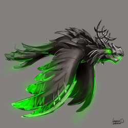 azerothin365days:  Deathtalon - Tanaan Jungle   “Behind the veil, all you find is death.” _Shadow-Lord Iskar This is a part of my adventures through the World of Warcraft scenario… see my other daily sketches here:TWITTER   INSTAGRAM Fanart made