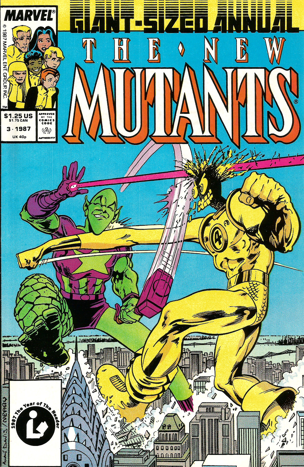 The New Mutants Annual No. 3 (Marvel Comics, 1987). Cover art by Alan Davis and Paul