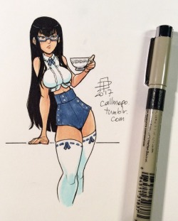 callmepo:  callmepo: We asked, but Satsuki preferred drinking tea rather than displaying booty. Ch’yeah. Like I wouldn’t have another viewing angle already set up of her. 