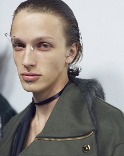 justdropithere:  Lucas Satherley by Lonny Spence - Backstage at Sean Suen FW16