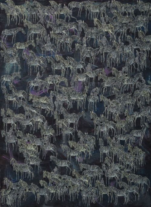 Zebras -1 by by OTGO 2014, acryl on canvas, 150 x 110 cm