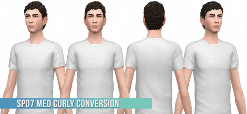 bustedpixels:SP07 Medium Curly Male Hair ConversionBase Game Compatible• HAIR COMES WITH 2 FILES. ME