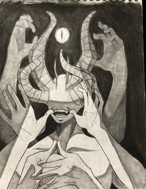 Day 3, Horns (yeah I Know That Wasnt The Next One Who Cares???? I Wanted To Draw Some Hands- I Mean-