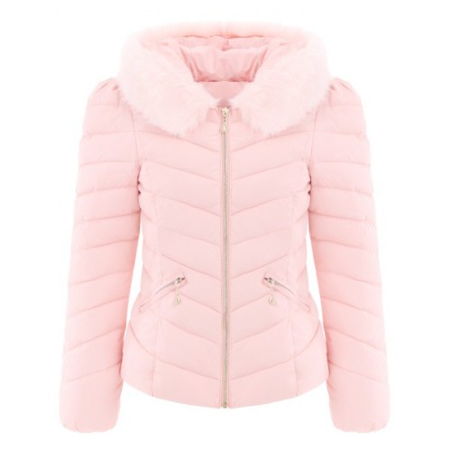 ♡ Chervon Faux Fur Hooded Quilted Jacket - Buy Here ♡Free Shipping Worldwide!Please like, click the 