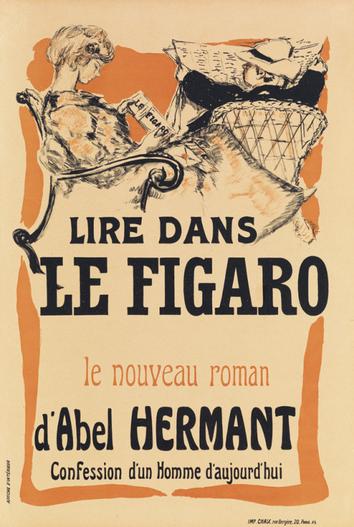 Lire Dans Le Figaro (1903). Pierre Bonnard (French, 1867-1947). Chaix, Paris. Poster.In 1903, Bonnar