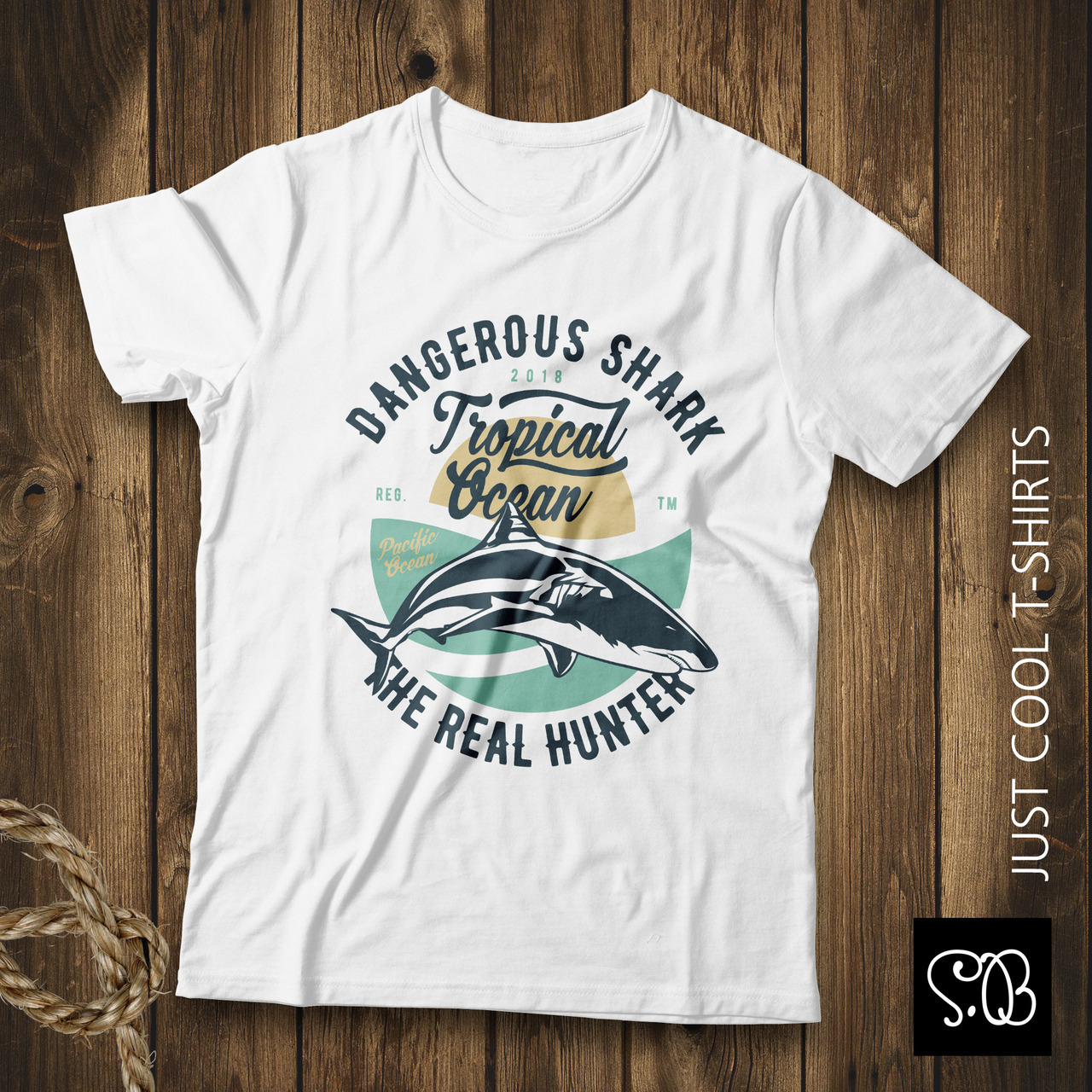 artbaggage — Dangerous Shark Real Hunter T-shirt