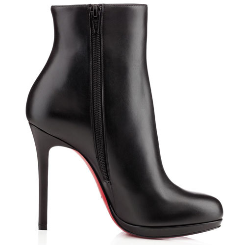 Sale red bottom heels-Bootylili 120mm booty black leather