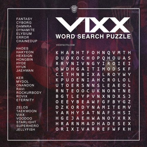 Mission : Word Search Puzzle - VIXX Edition