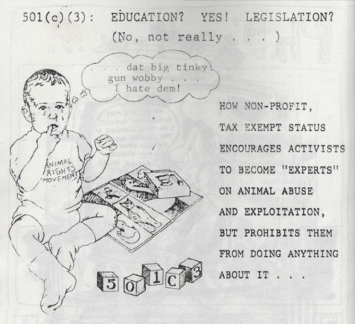 (via angry-hippo) Old animal liberation zine that shows that animal liberationists have been talking