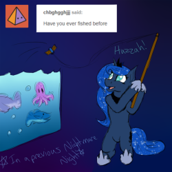 ask-luna-and-tiberius:Luna: Does candy fishing