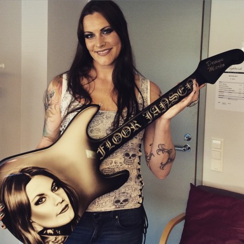 thedarkchestofwonders: floor_jansen_official: Big thanks to Marko for making me this beautiful artwork! Ready to hit the stage soon here at #Qstock in #Finland!!! #Nightwish #endlessformsmostbeautiful #worldtour #fanart