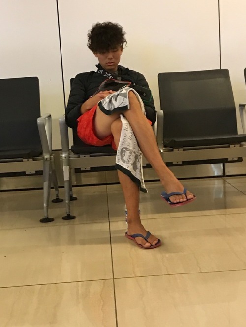 In airport, just too sexy haha